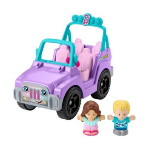 Little People Barbie Beach Cruiser Toy Car with Music 2 Figures for Toddlers