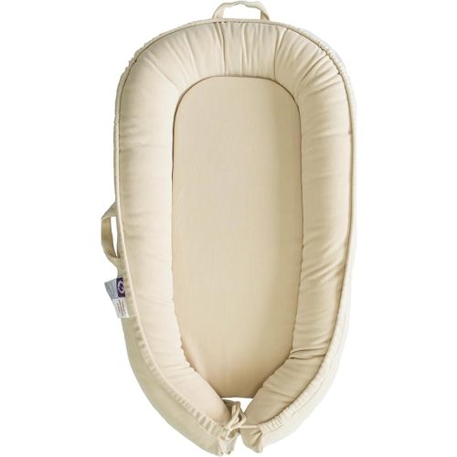 Infant Lounger, Baby Nest Cover for Baby Girls & Boys, Newborn Essentials for Baby 0-12 Months, 100% Cotton Breathable, Portable Travel Bed (CreamyWhite, Corduroy)