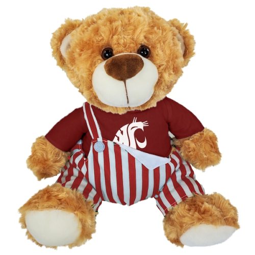 Washington State Cougars GameDay Bear w/ overalls Plush