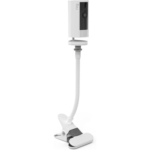 Clamp Mount for Ring Indoor Cam (2nd Gen)/1st Gen/Stick Up Cam (No Drill, White, 1 Pack)