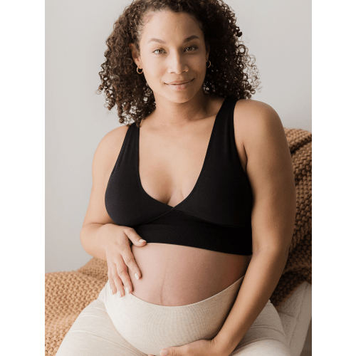 Sublime® Bamboo Maternity & Nursing Plunge Bra | Black - Kindred Bravely