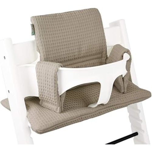 UKJE | Cushion Compatible with Stokke Tripp Trapp | Beige Cushion for Tripp Trapp High Chair l Seat Cover Compatible with Stokke Tripp Trapp Baby Chair l Seat Cushion Made in Europe