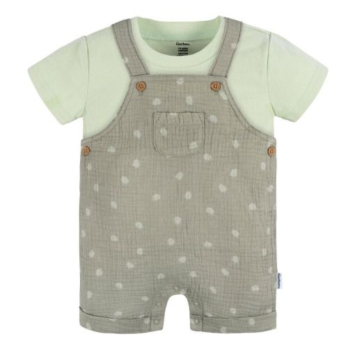 Gerber Baby Romper And T-shirt - Dots - 3-6 Months - 2-piece
