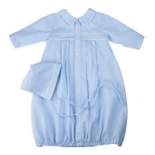 Boys Dot Embroidered Take Me Home Gown with Hat I Feltman Brothers
