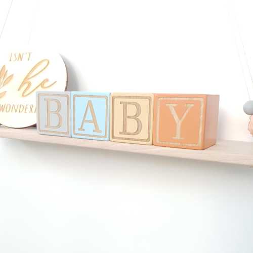 Wooden Name Blocks, Personalized Baby Blocks, Alphabet Baby Custom Letters Wooden Toy, Nursery décor, Baby Photo Prop, New Baby Shower Gift