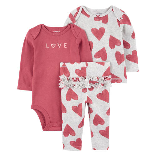 Carter's Girls 3-Piece Bodysuit Pant Set - Sam's Club
