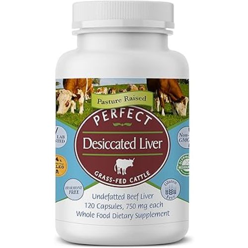 Amazon.com: Perfect Supplements – Perfect Desiccated Liver – 120 Capsules - Undefatted Beef Liver – Natural Source of Protein, Iron, Vitamins A & B : Everything Else