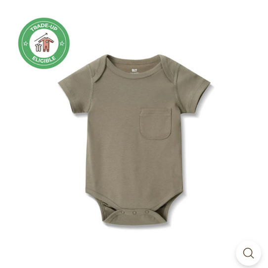 Organic Olive Baby Bodysuit | Onesie | Our Little Treasures