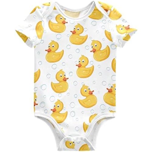 Emelivor Baby Boy Girl Bodysuits Short Sleeve Unisex Newborn Outfit Clothes Jumpsuit Bodysuit for Babies 0-24 Months