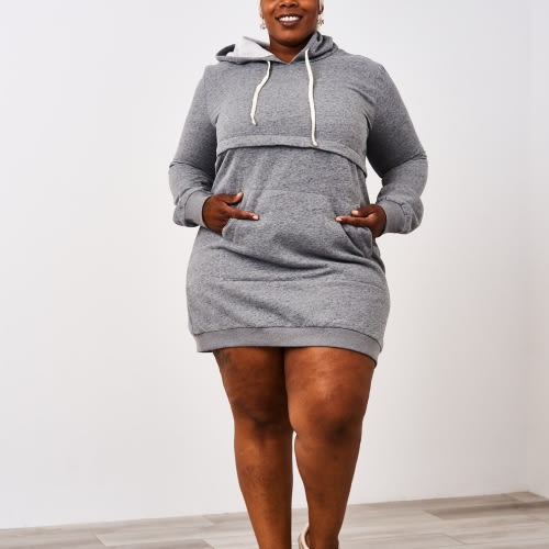 Latched Mama Hoodie Sweatshirt Nursing Dress