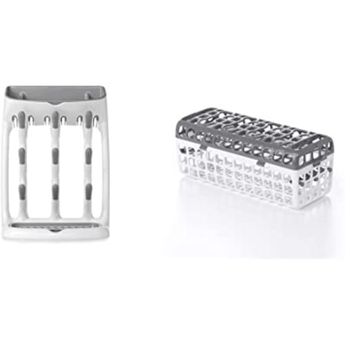 OXO Tot Space Saving Drying Rack + Dishwasher Basket for Kitchen