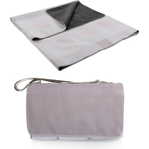 PICNIC TIME Blanket Tote XL Outdoor Picnic Blanket, Beach Blanket, Camping Blanket, (Pastel Plaid), 18 x 11 x 5