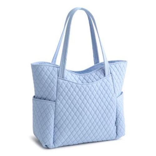 Vera Bradley Women's Outlet Cotton Large Glenna Tote Bag Soft Chambray