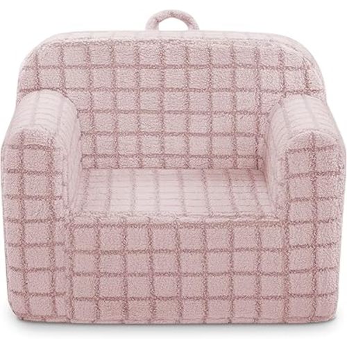 Delta Children Checkered Cozee Chair, Pink