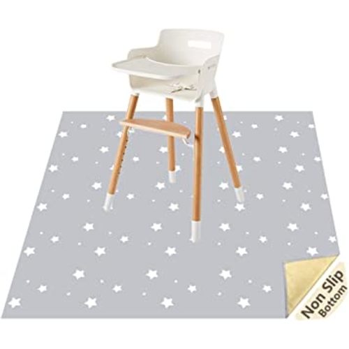 Splat Mat for Under High Chair/Arts/Crafts by CLCROBD, 51" Baby Anti-slip Food Splash and Spill Mat for Eating Mess, Waterproof Floor Protector and Table Cloth