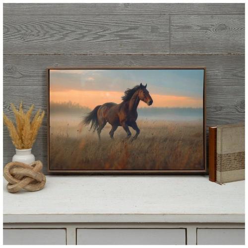 Horse In A Field Canvas Wall Decor