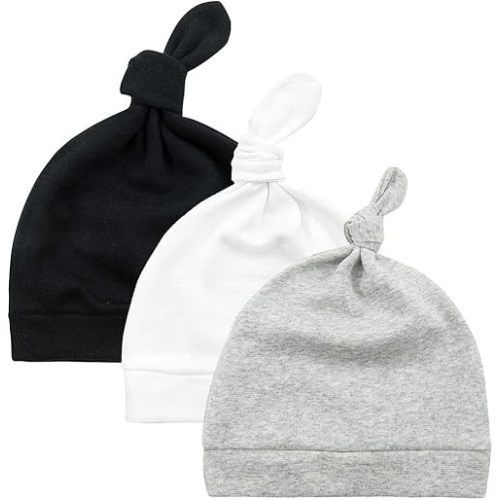 Durio Newborn Baby Hat and Mittens Set - Soft Cute Mittens and Hat for Baby Girls and Boys 0-6 Months