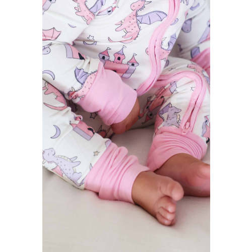 Dragon Adventure Convertible Zip Romper | Pink