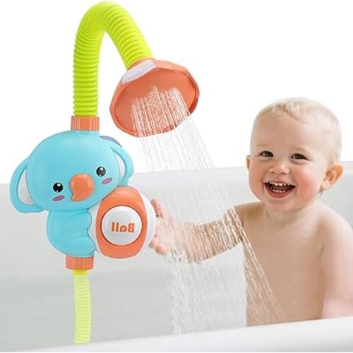 Baby Bath Shower Head Toys,Elephant Bath Toys for Toddlers Ages 1-3,Bathtub Sprayer Swimming Toys,6-18 Months Toddler Water Toy with Easy to Grip Hand Shower, Newborn Boys Girls Birthday Baby Shower