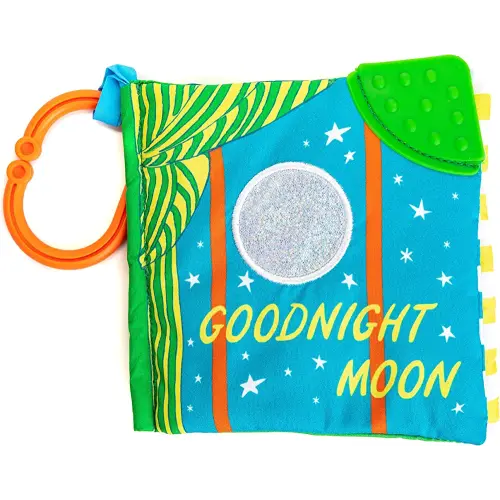 KIDS PREFERRED Goodnight Moon Soft Book with On The Go Clip, 5 Inches