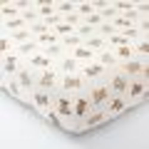 Organic Teddy Bear Crib Sheet ,Brown Multi