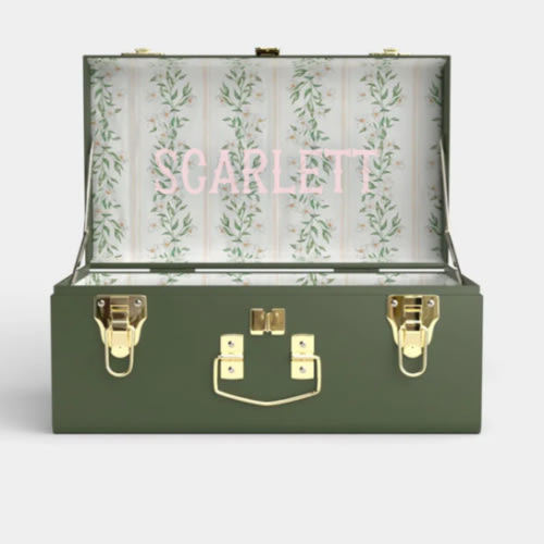 Mini Classic Trunk - Green - Darling Dogwood / Embroidery