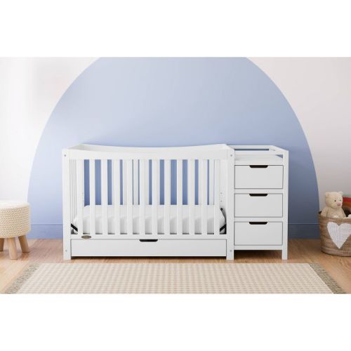 Graco Remi 4-in-1 Convertible Crib and Changer - White