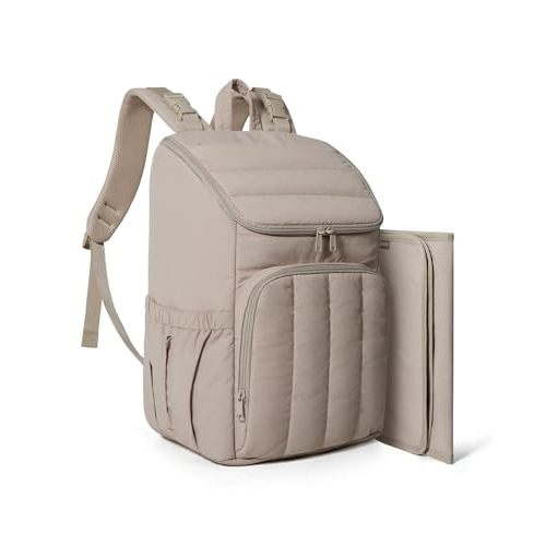 BAGSMART Diaper Bag Backpack, Large Baby Diaper Bag, Quilted Puffy Baby Bag for Mom with Quick-access Insulated Pockets, Lightweight Versatile Travel Backpack