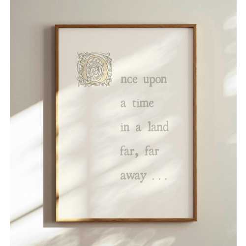 Once Upon a Time Print | Story Book Quote | Neutral Nursery | Fairy Tale Nursery Quotes | Baby Shower Gift | Simple Nursery Decor | Fairies