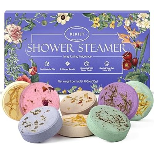 Shower Steamers Aromatherapy Spa Gifts for Women 8 Pack, Shower Bombs Birthday Gifts for Mom with Lavender Natural Essential Oils, Self Care Gifts for Women & Lover
