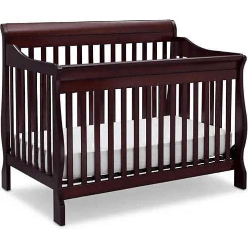 Delta Children Canton 4-in-1 Convertible Crib - Easy to Assemble, Espresso Cherry