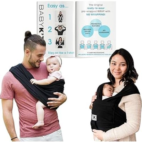 Original Baby K'tan Baby Carrier: #1 Easy Pre-Wrapped, Soft, Slip-On, No Rings, No Buckles | 5 in 1 Baby Sling Gift | The Best Hands Free Infant Wrap For Newborn to Toddler up to 35lb (See Size Chart)