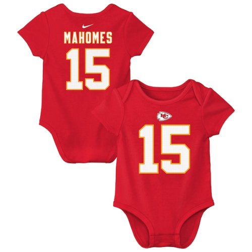 Newborn & Infant Kansas City Chiefs Patrick Mahomes Nike Red Player Name & Number Bodysuit