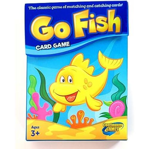 Continuum Games Go Fish Classic Card Game Fun for Children Age 3 and Up, Blue