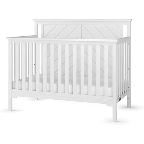 Child Craft Hampton Flat Top Convertible Crib (Matte White)