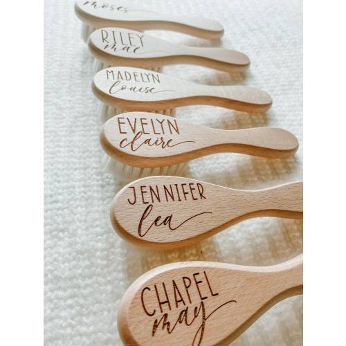 Personalized Baby Hair Brush, Baby Gift, Baby Shower Gift, Newborn, Wooden Brush, Custom Gift, Keepsake, Expecting Mom, Baby Girl, Baby Boy