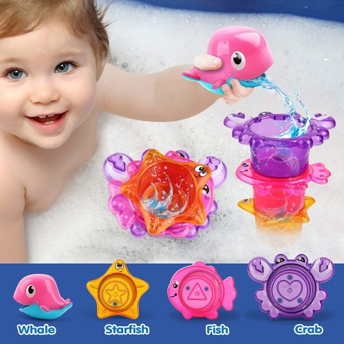 Bath Toys for Kids,Magnetic Fishing Game Bathtub Toys for Toddler 2 3 4 5 6 Years Water Toys