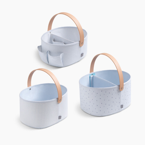Delta Children babyGap 3-Pack Nested Fabric Storage Bins with Handles - Blue