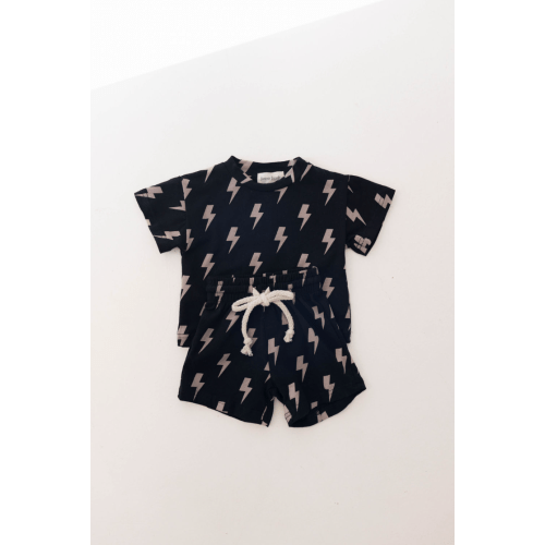 Short Set | Black Lightning