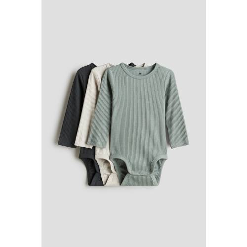 3-PACK RIBBED BODYSUITS