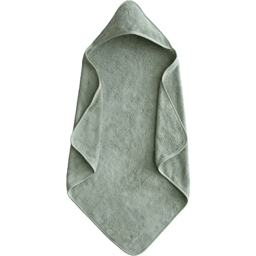 mushie Baby Hooded Towel | Organic Cotton (Moss)