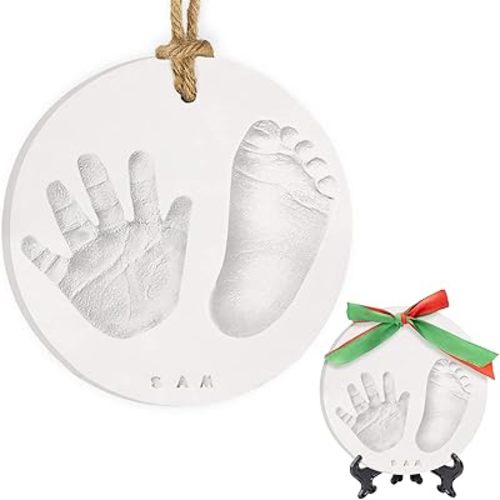 Baby Hand and Footprint Kit - Personalized Baby Foot Printing Kit for Newborn - Baby Footprint Kit for Toddlers - Baby Keepsake Handprint Kit - Baby Handprint Ornament Maker (Multi-Colored)