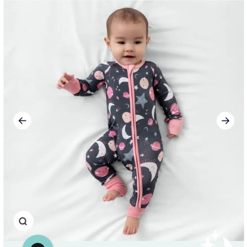 Pink To the Moon & Back Zippy - Little Sleepies