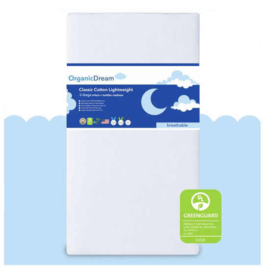 Organic Cotton 2-Stage Lightweight Crib Mattress | Organic Dream®