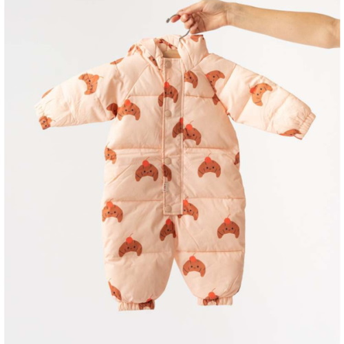 Kids Tinycottons Croissant Padded Overall - Nude | Garmentory