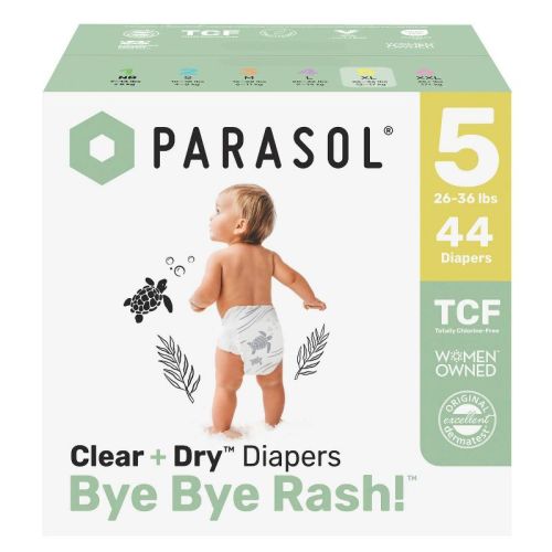 Parasol Clear+dry Natural Disposable Diapers - Size 1 - 88ct