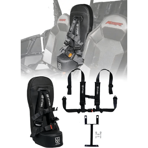 RZR 1000 and 900 (2014-2023) Bump Seat with 4-Point Harness | Kids Seat | Jump Seat | All Models (XP, Turbo, Turbo S, High Lifter, Sport, Premium, Ultimate)