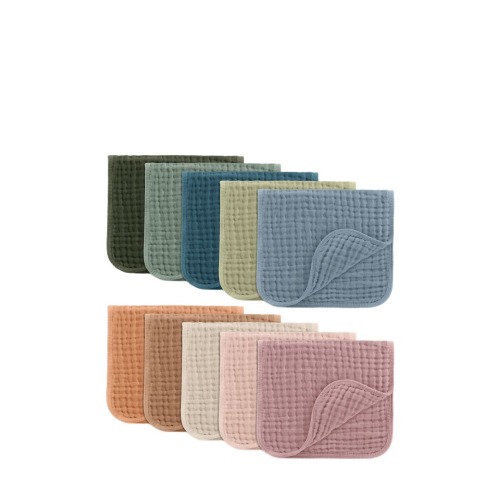 Muslin Burp Cloths - Pack of 10
