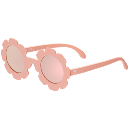 Peachy Keen Flower I Polarized Rose Gold Mirrored Lenses – Babiators Sunglasses