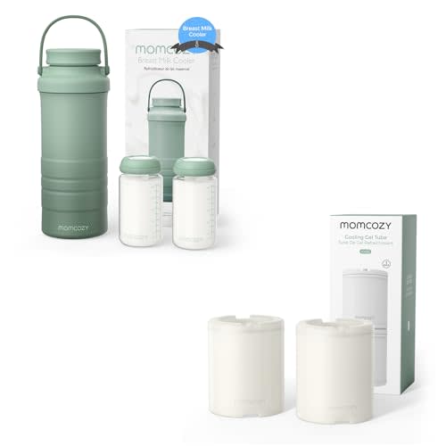 Momcozy 22oz Portable Breast Milk Cooler & Momcozy Cooling Gel Tube